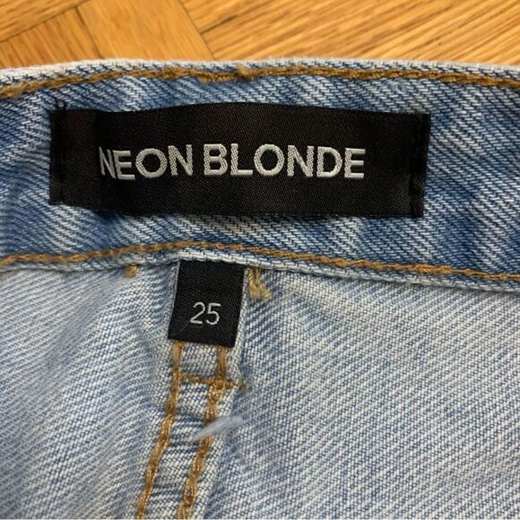 NeonĀ BlondeāStrutt Denim Mini Skirt Clearwater Sizeā25 - Picture 5 of 8